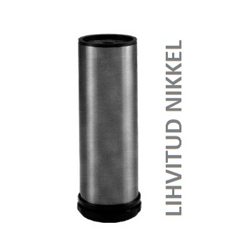 Reguleeritav kapijalg 150 mm Ø50 (ümar, lihvitud nikkel)