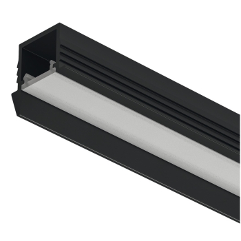 Süvistatav alumiiniumprofiil Loox5 1105 LED valgusribale 8 mm, 3000 mm (piimjas, MUST)