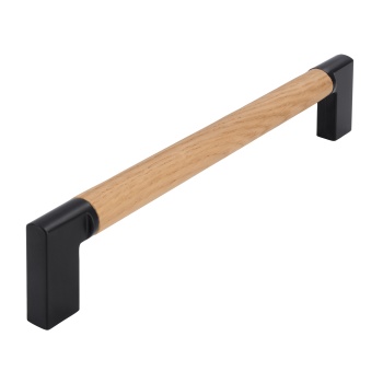 Käepide 174 x 32 x 12 mm (lakitud tamm/matt must)