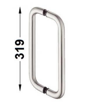 Käepidemete komplekt Bodo, 319 mm puituksele, Ø19 mm (roostevaba, matt)