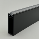 Kandiline riidepuutoru, 30 x 10 mm, matt must