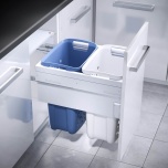 Pesukorvide mehhanism 600 mm HAILO Laundry-Carrier, valge (korvid - valge / sinine)