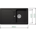 Graniitvalamu FORMHAUS D-100 Schock (must / nero)