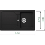 Graniitvalamu FORMHAUS D-100 Schock (must metallik / onyx)