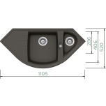 Graniitvalamu GENIUS C-150 Schock (tumehall / asphalt)