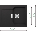 Graniitvalamu MANHATTAN D-100XS (must metallik / onyx)