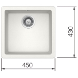 Graniitvalamu QUADRO N-100S Schock, TÖÖTASAPINNA ALLA PAIGALDATAV MUDEL (valge / alpina)