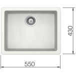 Гранитная мойка QUADRO N-100 Schock, монтаж под столешницу (белая / alpina)
