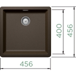 Гранитная мойка GREENWICH N-100 Schock, монтаж под столешницу (коричневая / bronze)