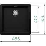 Гранитная мойка GREENWICH N-100 Schock, монтаж под столешницу (чёрная / puro)