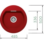 Гранитная мойка MONO R-100 Schock (красная / rouge)