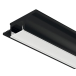 Alumiinium profiilkäepide / LED profiil, 2500 mm, 16 mm, must
