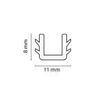 Alumiiniumraamukse TWIN U-tihend 4 mm sisumaterjali paigaldamiseks (must)