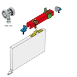 Комплект роликов Ekonom для межкомнатной деревянной двери-купе; весом до 40 кг; (1 дверь)