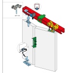 Voldikukse süsteem 40 kg "Stanfold" puituksele (2 uksepaari)