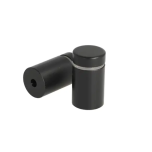 Kuulutustetahvli, peegli, klaasi kinnitus Ø19 x 25 mm (must)