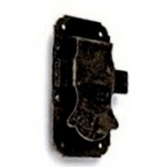 Lukk 80x41 mm, vasak (must)