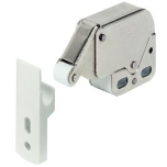 Vedrulukk 34 x 27 mm "Mini Latch" (nikkel/valge)