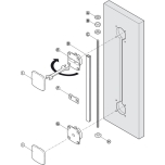 Lükandukse kaardumise vältimise tarvik "Planofit" uksele kõrgusega kuni 2400 mm (metallik / valge)