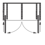 5.5 IF pöördukse mehhanism 550 mm, 5.5 kg, puituksele (1 uks)