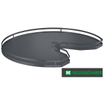 3/4 circle carousel shelf Ø710 mm 90° (anthracite)