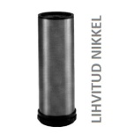 Reguleeritav kapijalg 100 mm Ø50 (ümar, lihvitud nikkel)