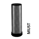 Reguleeritav kapijalg 100 mm Ø50 (ümar, must)