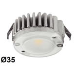 LOOX LED 2040 valgusti 1.5 W, 3000 K, soe valgus, 12 V (alumiinium)