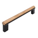 Käepide 188 x 38 x 16 mm (matt must/lakitud tamm)