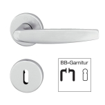 Door handle set, aluminium, hoppe, atlanta 1530/42kv/42kvs (cb handle set al.silv.)