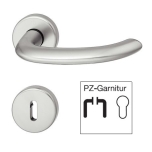 Door handle set, aluminium, hoppe, marseille 1138/42kv/42kvs (pc handle set 8 alu.steelc.)