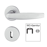 Door handle set, aluminium, hoppe, atlanta 1530/42kv/42kvs (wc handle set al.silv.)
