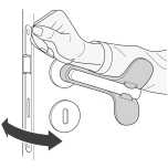 Lever handle attachment, plastic (black)