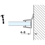 Уплотнитель для стеклянной двери стекло - стена 2500 мм (прозрачный)
