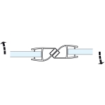 Klaasukse tihend magnetiga 180° 2500 mm (läbipaistev)