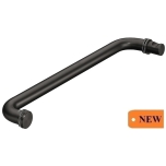 Shower door handle and knob, round, 475 mm (graphite black)