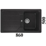 Graniitvalamu FORMHAUS D-100 Schock (must metallik / onyx) [Manuaalklapp]