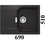 Graniitvalamu MANHATTAN D-100S (must / nero)