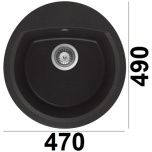 Graniitvalamu MANHATTAN R-100 Schock (must metallik / onyx)