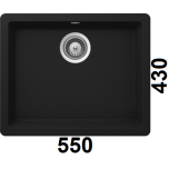 Graniitvalamu QUADRO N-100 Schock, TÖÖTASAPINNA ALLA PAIGALDATAV MUDEL (must metallik / onyx)