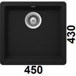 Graniitvalamu QUADRO N-100S Schock, TÖÖTASAPINNA ALLA PAIGALDATAV MUDEL (must metallik / onyx)