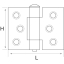 Kapiukse hing 40 x 50 mm (must)