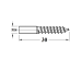 Kruvi puit / metall M4 x 30 mm (tsingitud, 100 tk)