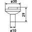 Nupp 30 mm (antiikhõbe)