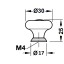 Nupp Ø30 x 25 mm (antiikhõbe / portselan)