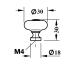 Nupp ø30 mm (antiikhõbe / portselan)