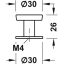Nupp ø 30 mm (roostevaba)