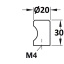 Nupp Ø20 mm (must)