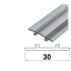 AMS põhiprofiili katteprofiil 30 x 1000 mm, PVC (läbipaistev)