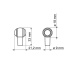 Nupp 21 mm (pronks)